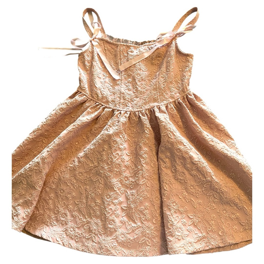 Trixxi Pink Pleated Sundress Spaghetti Strap